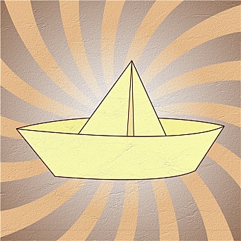 折纸,纸船,循环利用,纸,工艺,棍,背景