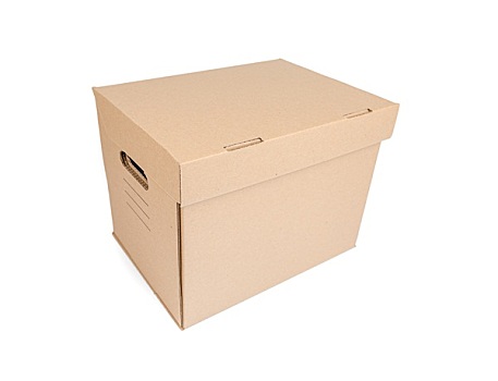 褐色,纸盒,盒子,隔绝,白色背景
