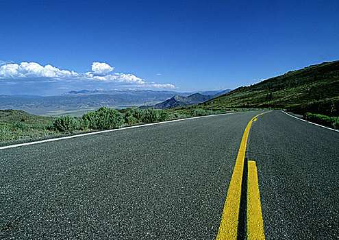 道路,空,风景,加利福尼亚,美国