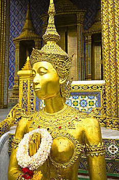 雕塑,大皇宫,曼谷,中心,泰国