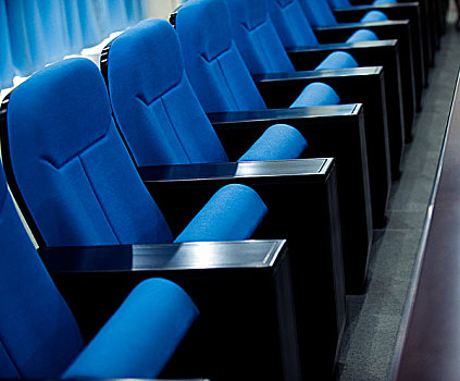 行列,蓝色,剧院,椅子