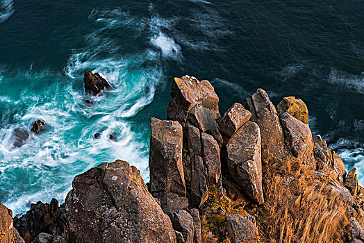 石头,海浪,壮观,西部,州立公园,俄勒冈,美国