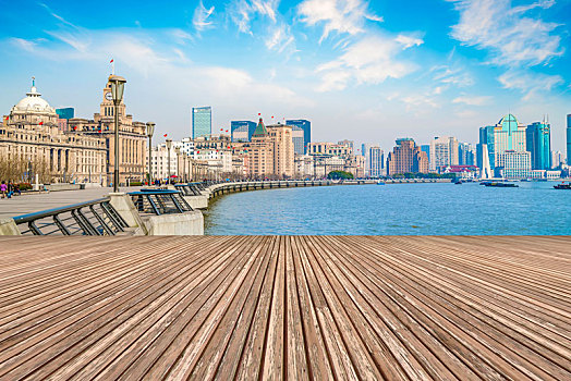 上海陆家嘴建筑景观和城市道路