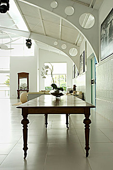 长,木桌子,18世纪,房间,金属,建筑