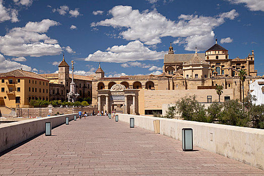 罗马桥,清真寺,大教堂,科多巴,安达卢西亚,西班牙,欧洲