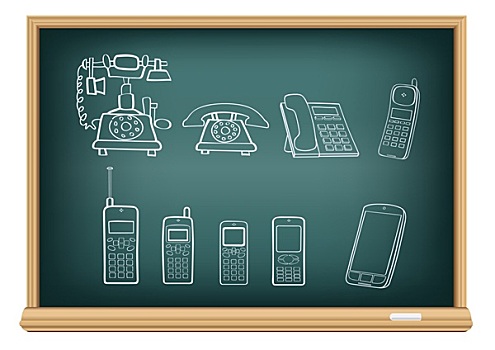 黑板,电话,演化