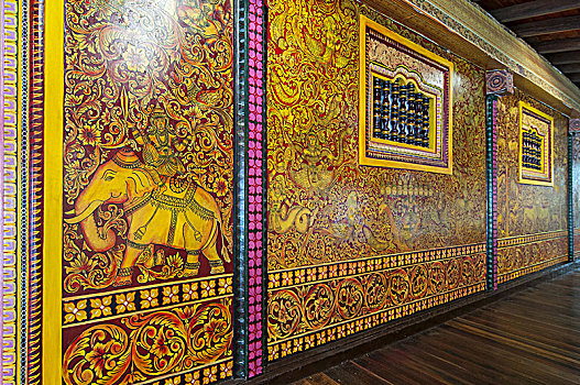 室内,佛教寺庙,科伦坡,斯里兰卡