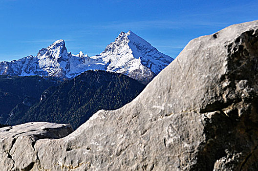 山,顶峰,地区,贝希特斯加登地区,上巴伐利亚,巴伐利亚,德国,欧洲