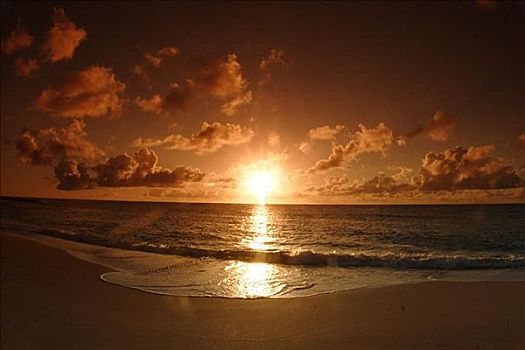 夏威夷,瓦胡岛,北岸,鲜明,太阳,反射,海洋,水槽,低,空中,金光