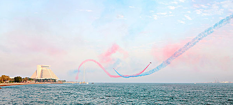 皇家空军,展示,团队,动作,上方,多哈,卡塔尔,十一月,2007年