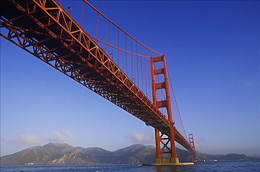 仰视,桥,金门大桥,旧金山,加利福尼亚,美国