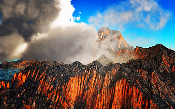 火山口图片