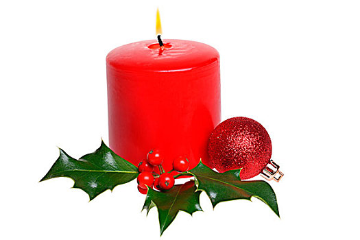 圣诞节,蜡烛,乔木,装饰,抠像,隔绝,白色,背景