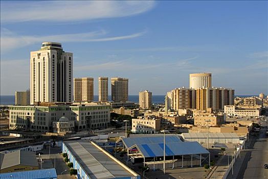 现代建筑,市中心,的黎波里,利比亚