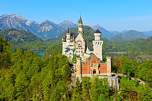 城堡,靠近,巴伐利亚,德国,欧洲