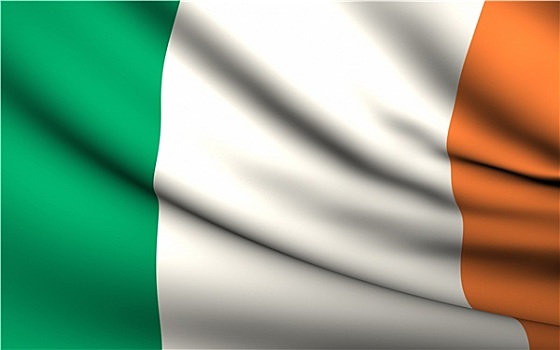 飞,旗帜,爱尔兰,国家,收集