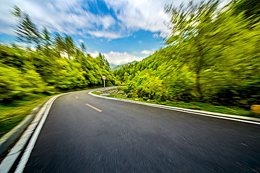 林间公路山路道路