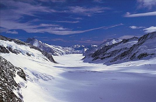 雪,少女峰,阿尔卑斯山,瑞士,欧洲