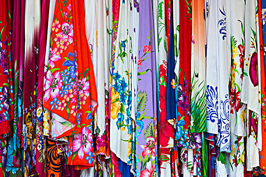 彩色,围巾,巴厘岛,印度尼西亚,大幅,尺寸