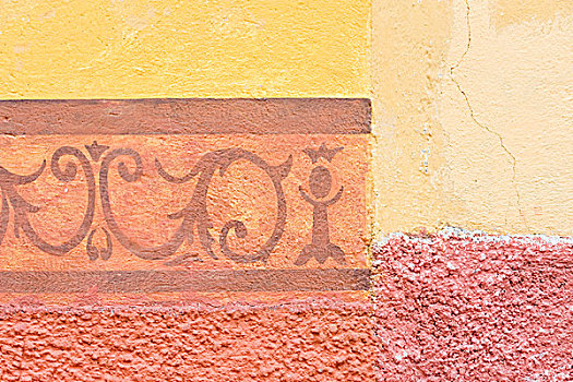 墨西哥,瓜纳华托,圣米格尔,墙壁彩绘