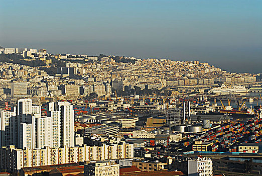 algeria,alger,aerial,view,of,congested,buildings,in,city