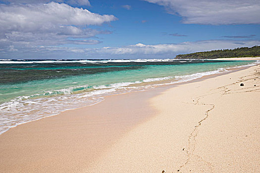 海浪,沙,白色,海滩,港口,决心,岛屿,瓦努阿图,大洋洲