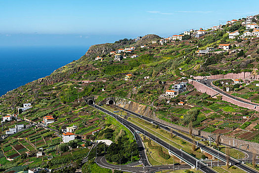 公路,隧道,南海岸,马德拉岛,葡萄牙,欧洲