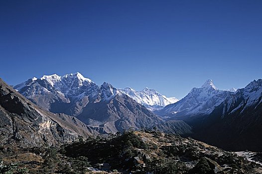 珠穆朗玛峰,昆布,山谷,国家公园,尼泊尔