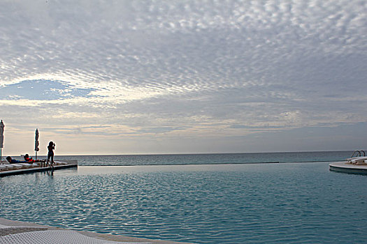 墨西哥加勒比海坎昆游泳池