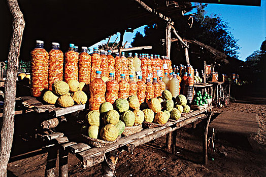 马达加斯加,水果摊,大幅,尺寸