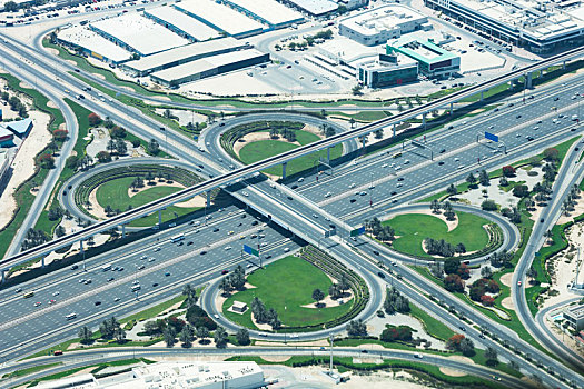 迪拜,道路,连通