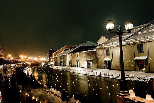 雪,亮光,小路