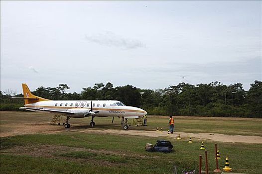 喷气式飞机,机场,亚马逊流域,玻利维亚,南美