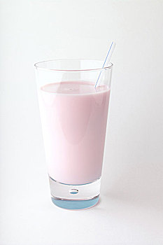 玻璃,草莓牛奶