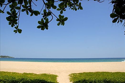 空,沙滩,靠近,印度洋,斯里兰卡,南亚,亚洲