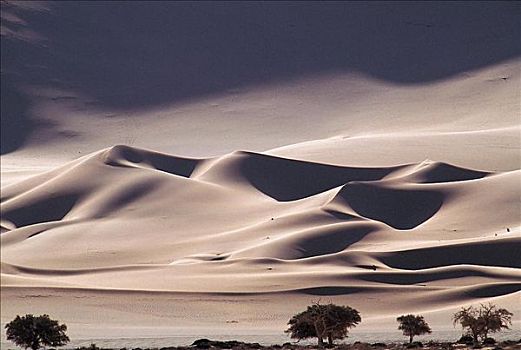 日落,索苏维来地区,纳米布沙漠,纳米比亚,非洲