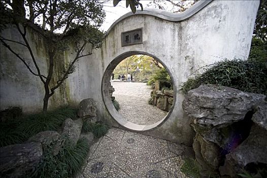 圆,入口,花园,苏州,中国