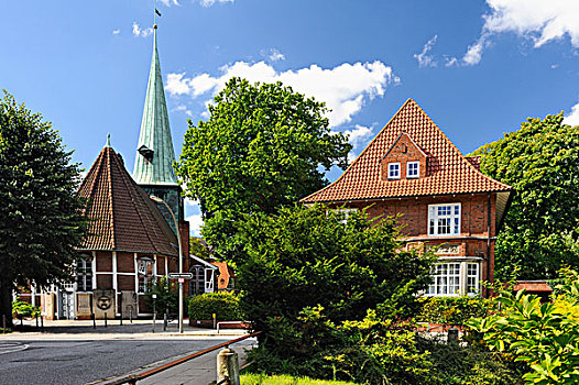 教堂,办公室,巴格多夫,汉堡市,德国,欧洲