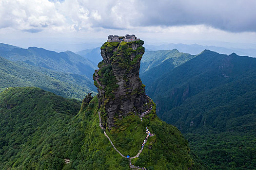 航拍贵州铜仁梵净山