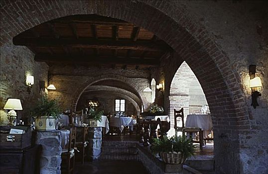 桌子,酒店,餐馆,托斯卡纳,意大利
