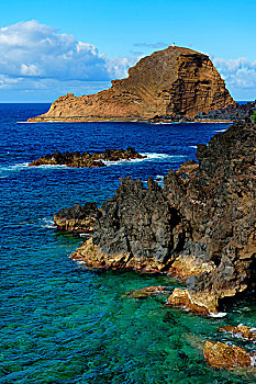岩石构造,西部,海岸,波尔图,马德拉岛,葡萄牙,欧洲
