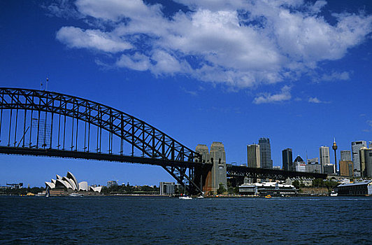 澳大利亚,悉尼,悉尼海港大桥,剧院,背景