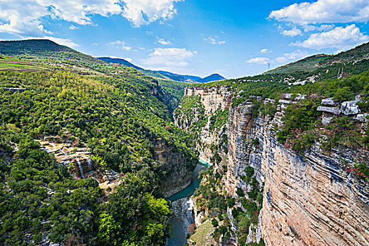 峡谷,靠近,培拉特,阿尔巴尼亚,欧洲