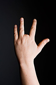 手,四个,手指