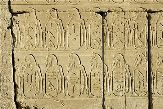 象形文字,卡尔纳克神庙,路克索神庙,尼罗河流域,埃及,非洲
