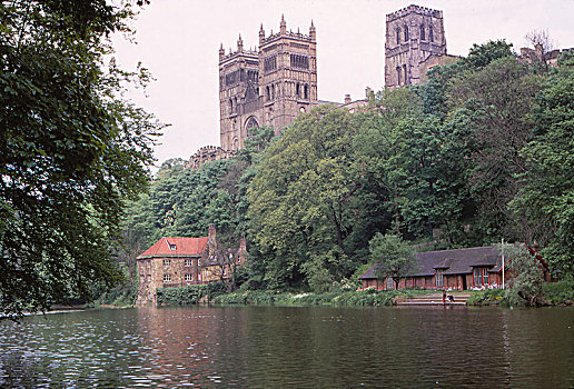 达勒姆大教堂,河,穿戴,英格兰,英国,20世纪,艺术家