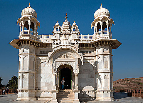 陵墓,白色,大理石,纪念,墓葬碑,拉贾斯坦邦,印度,亚洲