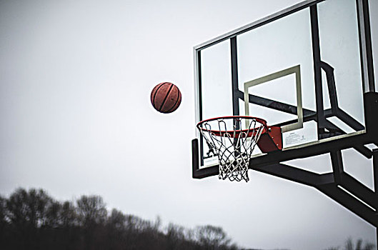 篮球,空中,篮筐