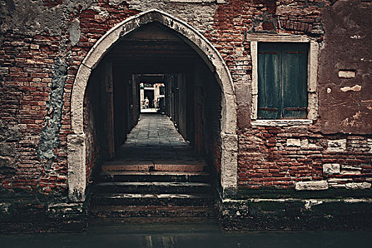 走廊,历史建筑,特写,威尼斯,意大利