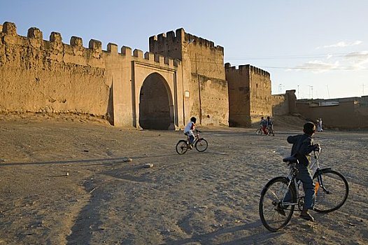 城墙,壁,达鲁丹,摩洛哥
